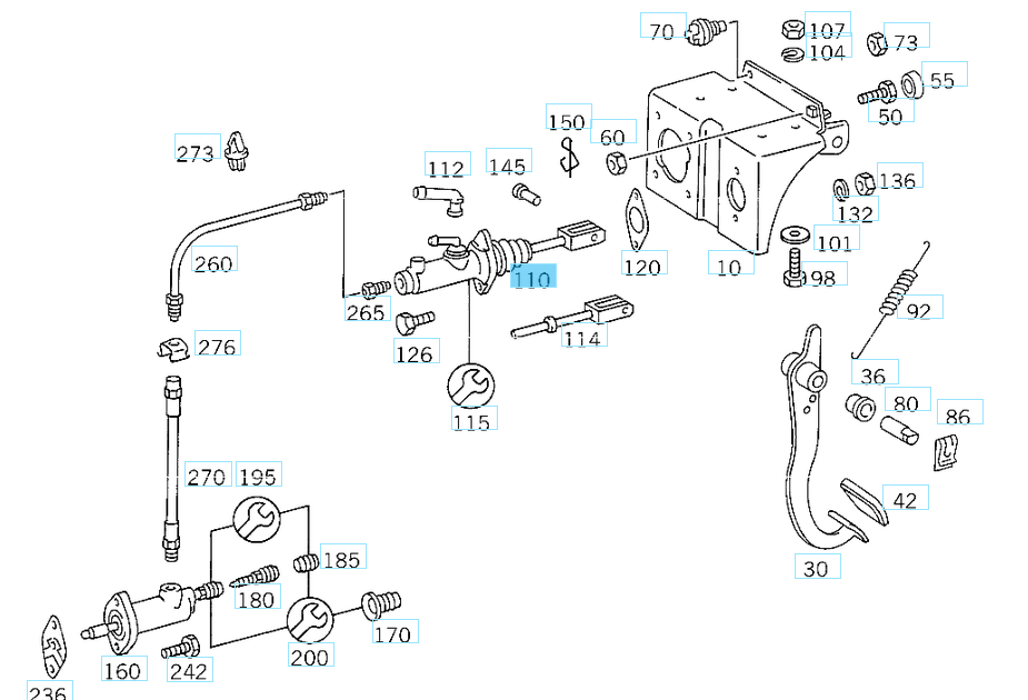 Debriyaj Merkezi Üst 19.05mm W601, W602 Tip: 207-208-209-210-307-310 OEM A0012958606, A0012957906, A0012957606