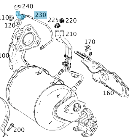 TURBO MANİFOLD BORU HORTUMU TEK HORTUM Motor:  OM622, OM626 OEM A6261400200 -1