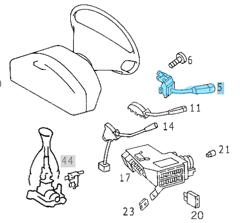 Sinyal Kolu Kablosuz CLK W208, E Seri W210, OEM A2105450110, 2105450110