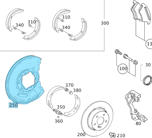 Fren Disk Toz Sacı Arka Sağ / Fren Toz Sacı Arka Sağ Sprinter W901, W902, W903 OEM A4614230220