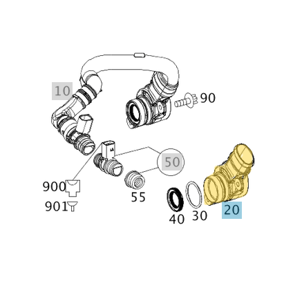 Motor Üst Kapak Valfi ML W164, W166, E Seri W212, Vito W639, Sprinter W906, Motor: OM642 OEM A6420107215, A6420100131