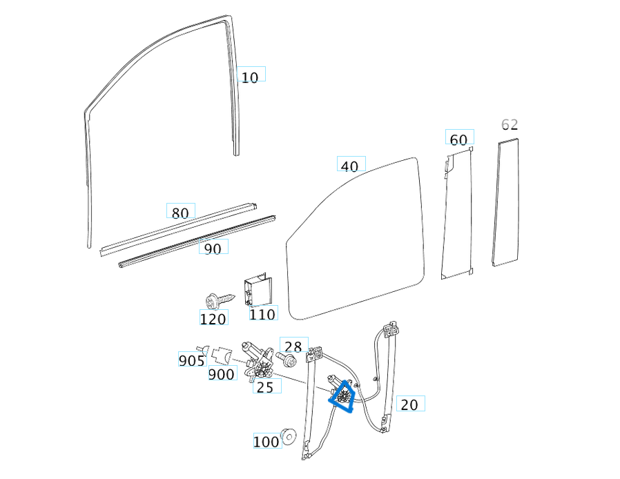 Cam Kızak Makarası Vito W639 OEM A6397200546, A6397200146