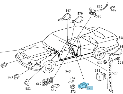 Kapı Işık Düğmesi / Bagaj Işık Butonu / Torpido Gözü Düğmesi Kare Tip W115, W116, W123, W124, W201, W202, W210 OEM A2018202110, A2018201110, 2018202110, 2018201110