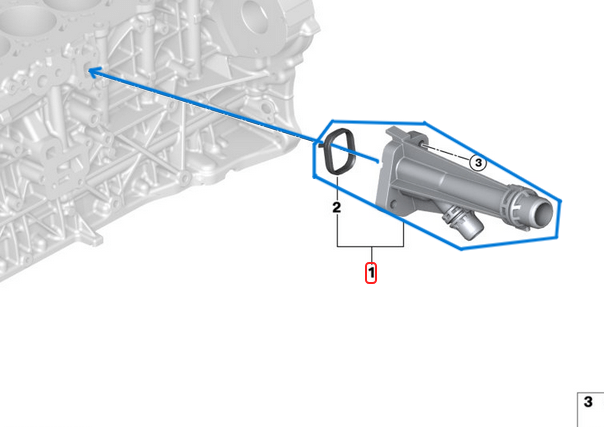 Blok Su Borusu Bakalit BMW 3 Seri E90, E91, E92, E93, 5 Seri F07, F10, F11, 7 Seri F01, F02, X5 Seri E70, X6 Seri E71, Motor: N57 OEM 11117803751
