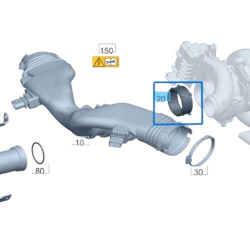 Turbo Hava Emiş Boru Contası SPRINTER W906, W203, W204, W211, W221, W164 OM642 OEM A6420940480