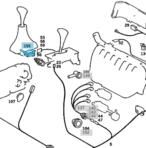 Geri Vites Müşürü / Geri Vites Sensörü C Seri W201, E Seri W123, W124, OEM A2015450014, 2015450014