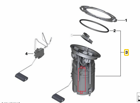 Depo Yakıt Pompası Tek Pompa BMW 1 Seri X3 Seri F25, X4 Seri F26,  Motor: B47, N47, N57 OEM 16117314808 -1, 16117285446 -1