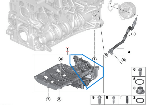 Yağ Pompası BMW 1 Seri E81, E82, E87, E88, 3 Seri E90, E91, E92, E93, 5 Seri E60, E61, X1 Seri E84, X3 Seri E83, Motor: N47. OEM 11417810451, 11417798014