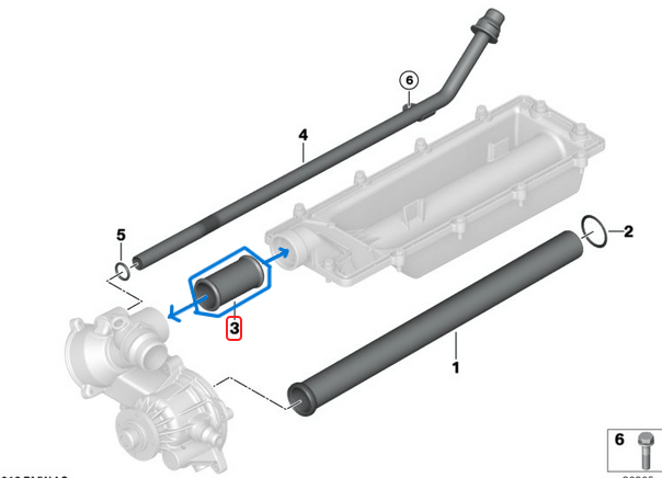 Termostat Ara Boru BMW 5 Seri E60, E61, 6 Seri E63, E64, 7 Seri F01, F02, F03, G12, X5 Seri E53, E70, Motor: N62 OEM 11511439976, 11510150981