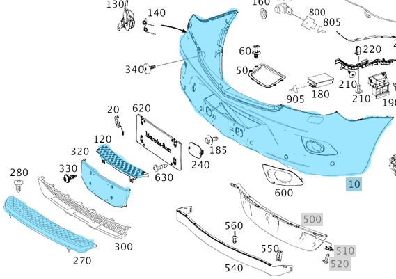 Tampon Ön Komple Sprinter W906 Sis Farsız 2006-2014 OEM A9068800170
