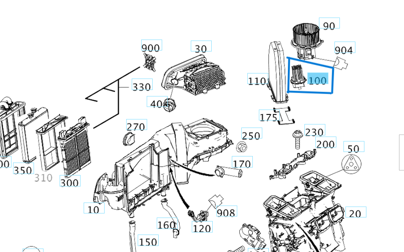 Kalorifer / Klima Şalteri (Duyucusu / Tarağı) W204, W212, SPRINTER W906 OEM A0008212992, A2048707710, 64116949645