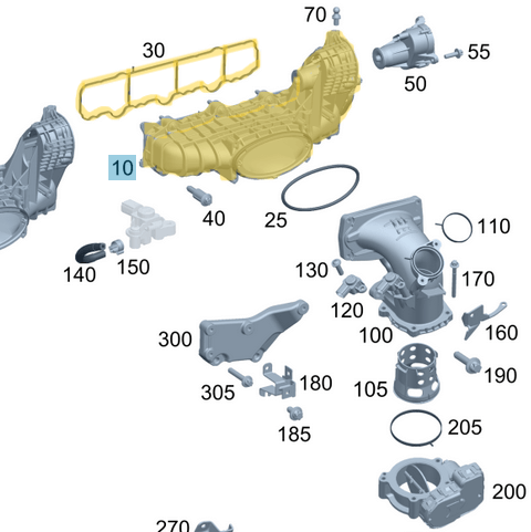 Manifold Emme Klape 2 Vidalı / Emme Manifoldu A Seri W177, C Seri W204, E Seri W212, Vito W639, W447, Sprinter W906, W907 Motor: OM651 OEM A6510905737 , 6510904937