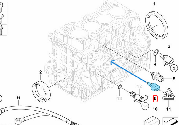 Hararet müşürü BMW Motor: M52, M54, M57, N42, N46 OEM 13621433076, 13620150974, 23017838935