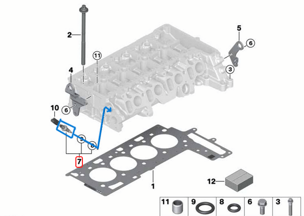 Hararet müşürü BMW Motor: B47, B47D, N47, N47S, N57, N57N, N57X, N57X, OEM 13627797957