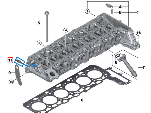 Hararet müşürü BMW Motor: B47, B47D, N47, N47S, N57, N57N, N57X, N57X, OEM 13627797957