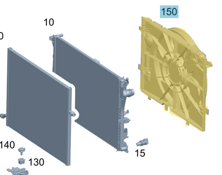 Fan Motoru / Klima Fanı 600 Watt C Seri W205, E Seri W213, W238, GLC W253, CLS W257, Motor: M264, M274, OM651. OM654, OEM A0999061100, A0999061800