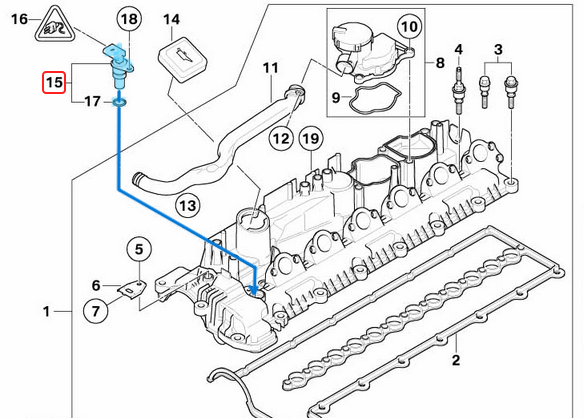 Eksantrik Devir Sensörü BMW 1 Seri E87, 3 Seri E90-E93, 5 Seri E60, 7 Seri E65, E66, X3 Seri E83, X5 Seri E70, X6 Seri E71, Motor: M47N2, M57N2 OEM 13627792256, 13627837904