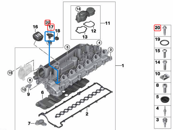 Eksantrik Devir Sensörü BMW 1 Seri E87, 3 Seri E90-E93, 5 Seri E60, 7 Seri E65, E66, X3 Seri E83, X5 Seri E70, X6 Seri E71, Motor: M47N2, M57N2 OEM 13627792256, 13627837904(Kopya)