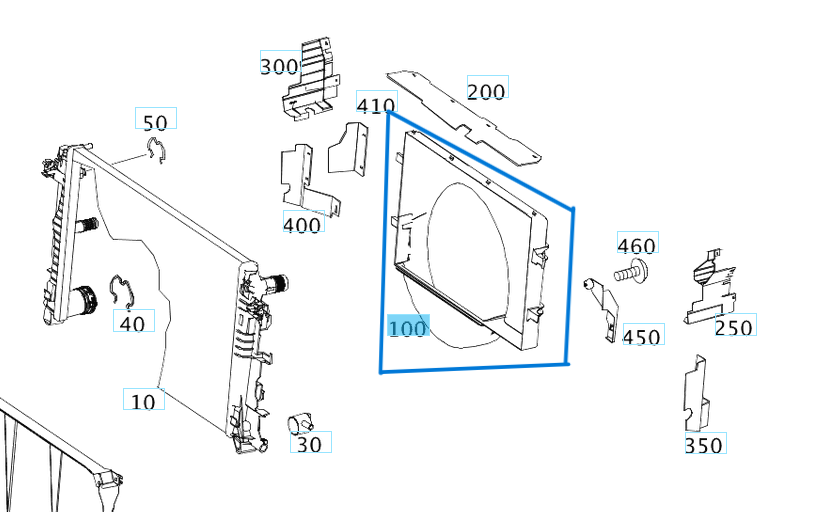 Radyatör Davlumbazı  SPRINTER W906, W907 OM642 OEM A9065050955