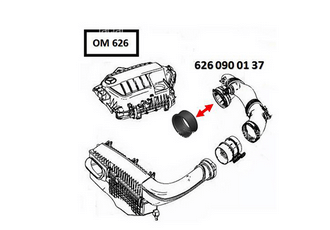 Hava Emiş Borusu Hava Filtresi Ara Parçası C Seri W205 Motor: OM626, OEM A6260900137 -2