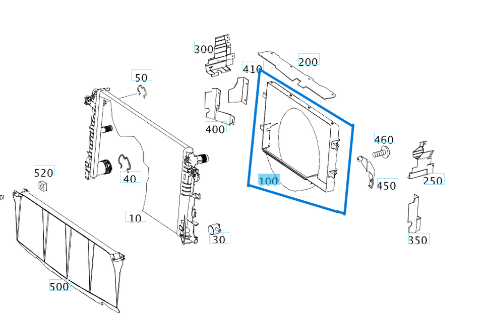 RADYATÖR DAVLUMBAZI SPRINTER W906 OM611, OM646 OEM  A9065050455
