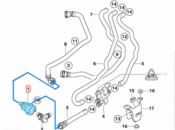 İlave Su Pompası / Devirdaim Yardımcı Pompa BMW X5 Seri E70, F15, X6 Seri E71, F16, Motor: B47, M57, N47, N57 OEM 64119197085, 64116951549, 64116978627