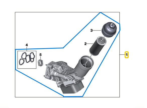 Yağ Filtre Kütüğü Radyatörlü Set / Yağ Filtre Kazanı BMW 3 Seri G20, G28, 4 Seri G22, G26, 5 Seri G30, G60, G68, 6 Seri G32, 7 Seri G11, G12, X3 Seri G01, G45, X5 Seri G05, X6 Seri G06, Motor: B46D, B48C, B48D, OEM 11428580414, 11428651710
