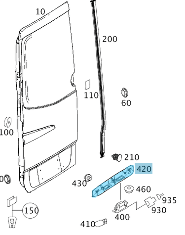 Plaka Lamba Bakaliti / Plaka Lamba Muhafaza Bakaliti Sprinter W906 OEM A9067400030, 9067400030
