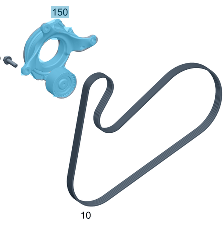 Kayış Gergi Kütüğü CLA W118, A Seri W177, B Seri W247 Motor: M282 OEM A2822000170, 2822000170
