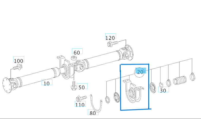 Şaft Askısı SPRINTER W906 OEM A9064101281, A9064100381, A9064101181, A9064100681, A9064100281