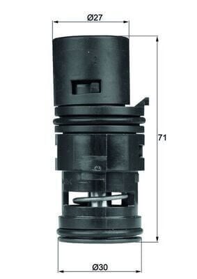 Termostat Otomatik Şanzıman Yağ Radyatör Termostatı / Termostat Otomatik Şanzıman Yağ Soğutucu 80'C BMW 3 Seri E46, X3 E83, X5 E53, Z4 E85, E86, Motor: M43, M52, M54, M56, N42,  N46, OEM 17111437362, 1437362