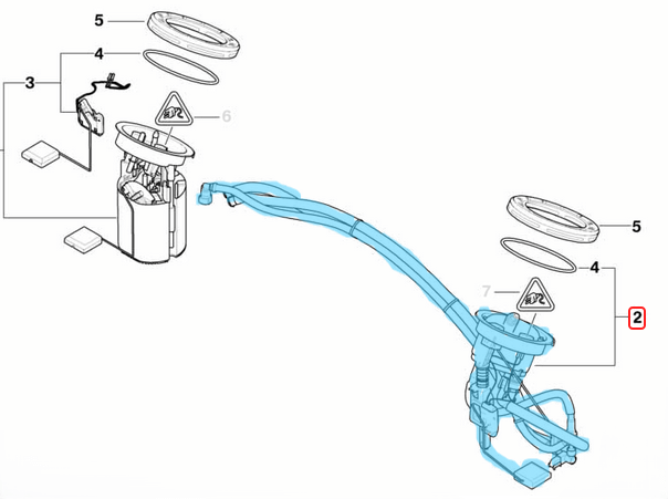 Depo Yakıt Şamandırası Filtreli / Yakıt Seviye Sezicisi BMW 1 Seri E81, E82, E87, E88, 3 Seri E90, E91, E92, E93, X1 Seri E84, Motor: N52, N54, OEM 16117163295