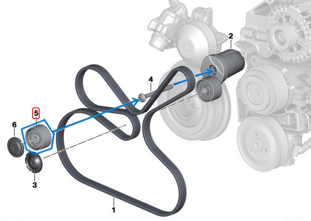 Kayış Gergi Kasnağı / Makarası BMW 1 Seri E81, 82, E87, E88, 3 Seri E90, E91, E92, E93, 5 Seri E60, E61, F07, F10, F11, 7 Seri F01, F02, X1 Seri E84, X3 Seri E83, X5 Seri E70, X6 Seri E71, Motor: M47N2, N47, N57