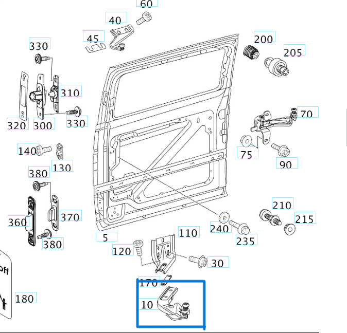 Sürgülü Kapı Kızak Makarası Sağ Alt VITO W639 OEM A6397601747