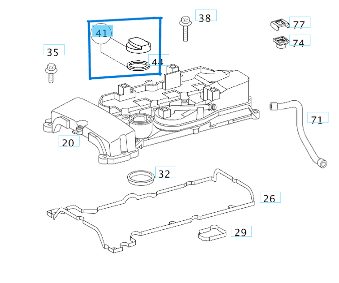 Yağ Kapağı OM642, OM646, OM651, M270, M271, M272, M274 OEM  A0000101385, A0000101585, A0000101685