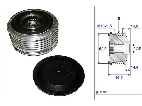 Şarj Dinamo Kasnağı / Alternatör Kasnağı A Seri W169, B Seri W245, Motor: M266, OEM A2661550115