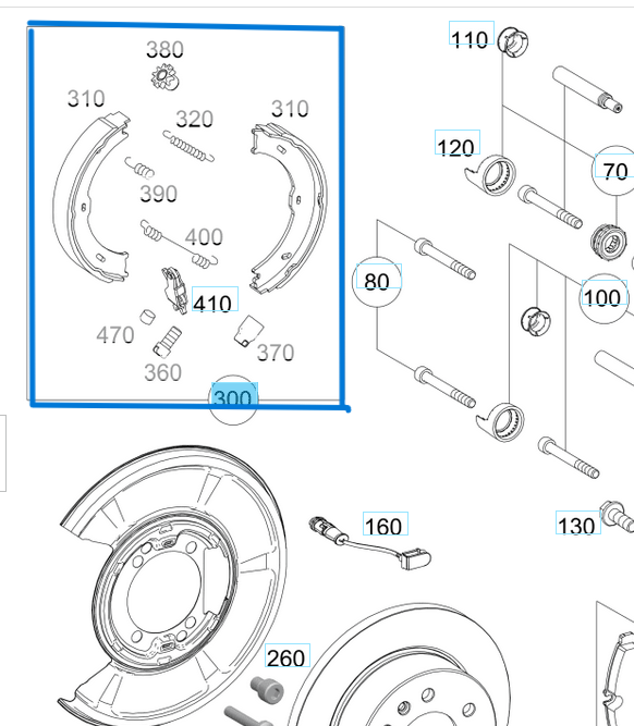 El Fren Balatası Yaylı Set SPRINTER W906, W907 515, 516 OEM A9064200420