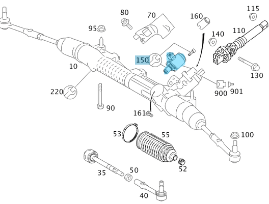 Direksiyon Kutu Müşürü / Direksiyon Kutu Valfi W164, W203, W204, W211, W212, W221  C, E, S, ML Seriler OEM A2114600984, A2114600884, A2214600184, 2114600984, 2114600884, 2214600184