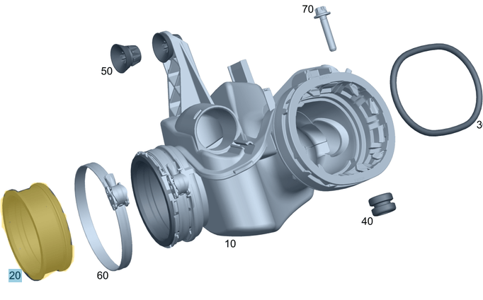 Turbo Boğaz Contası / Turbo Ara Hortumu / İnterkol Ara Conta  Motor: OM654 OEM A6540940051, 6540940051