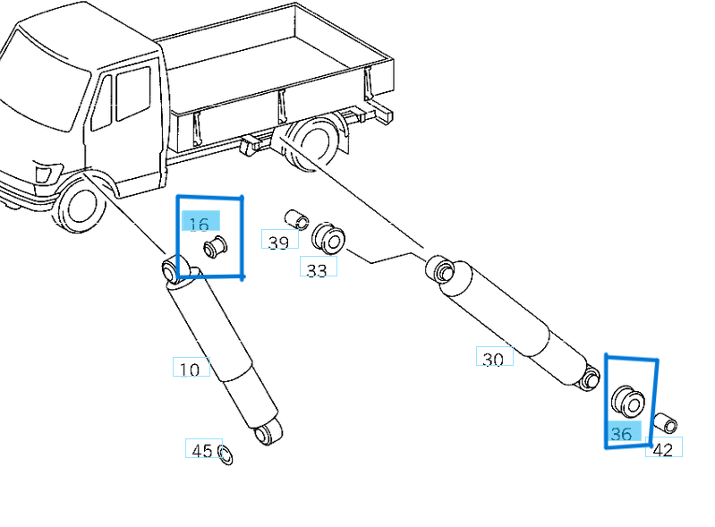Amotisör Lastiği Ön Arka W601, W602 Minibüs 207-208-209-307-308-309 OEM A0003234385, A0003232644