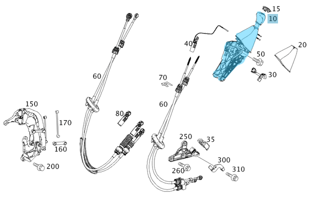 Vites Kolu Mekanizması / Vites Kulesi Körüklü Sprinter W906, Motor: OM651, OEM A9062600409, A9062601602, A9062601802, A9062603309, A9062606809, 9062600409, 9062601602, 9062601802, 9062603309, 9062606809