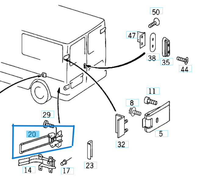 Kapı Gergisi Arka Sağ Sol Kapıdaki SPRINTER W901, W902, W903, W904 OEM A9017600428