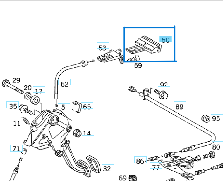 El Fren Çekme Kolu W124 Yeni Model 93-> E seri OEM A1244270320