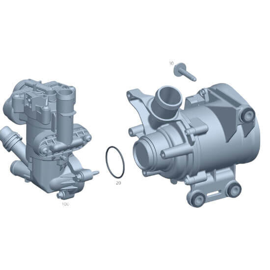 Elektrikli Devirdaim / Devirdaim Su Pompası Elektrikli C Seri W205, E Seri W213, GLC X253,  Motor: M264 OEM A2642000301, A2642000100, 2642000301, 2642000100