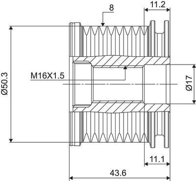 Şarj Dinamo Kasnağı / Alternatör Kasnağı ML W164, S Seri W221, R Seri W251 Motor: OM642, OM629, OEMA6291500060