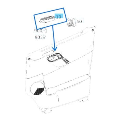 Cam Açma Düğmesi Ön Sağ Kalın Düğme Sprinter W906, VW Crafter OEM A9065451913, A9065450913, 2E0959877R