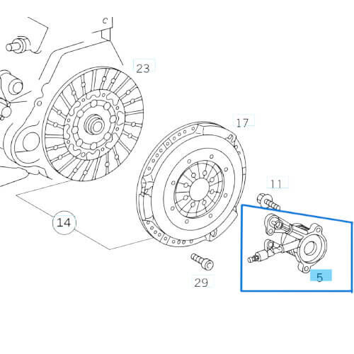 Debriyaj Bilyası (Rulmanı) / Debriyaj Alt Merkezi Vito W638 Motor: OM611, OEM A0002541808, 0002541808