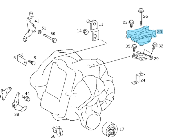 Şanzıman Kulağı / Şanzıman Takozu VITO W638 OEM A6382660203