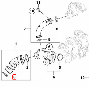 Oring Conta / Turbo Hortum Contası Ø61,90mm Universal BMW Motor: N47, N47N, N54, N55, N57, M57, M57N,  Mercedes Motor: OM642, OM646, OEM A0289974548, A0289974448, 0289974548, 0289974448, 11617791470, 7791470