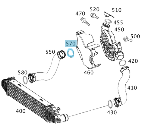 Oring Conta / Turbo Hortum Contası Ø61,90mm Universal ML W164, C Seri W204, W Seri W211, W212, S Seri W220, W221, W222, Vito W639, Sprinter W906, W907, Motor: OM642, OM646, OEM A0289974548